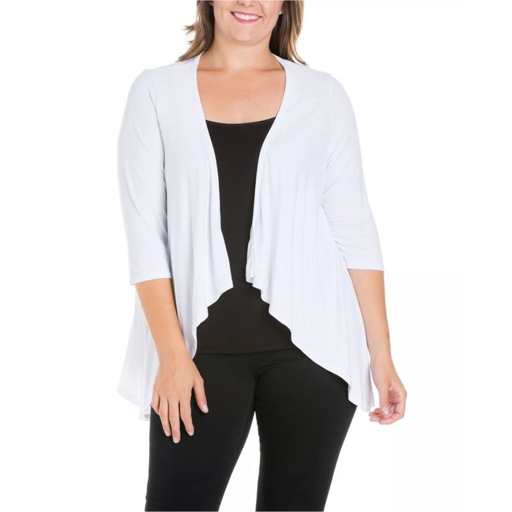 24seven Womens Plus Size Elbow Length Cardigan Sweater, NWT